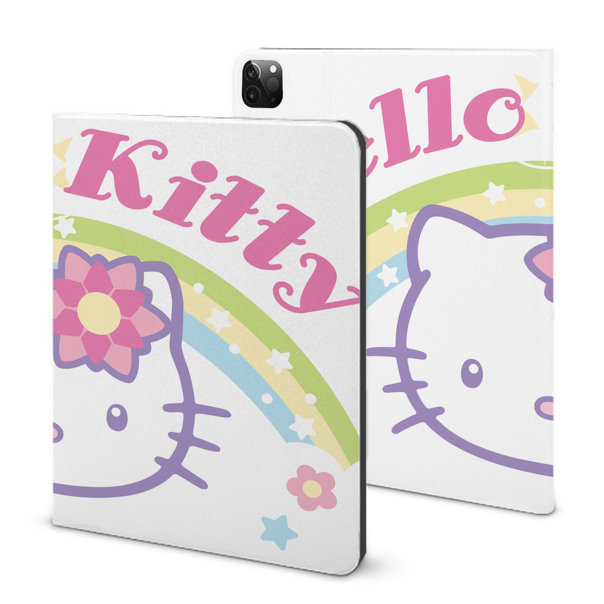 （画像用） Hello Kitty ハローキティ IPadケース ペンホルダー付き ブックスタイルデザイン